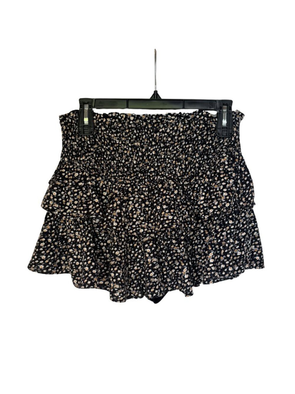 Mustard Seed Ditsy Floral Tiered Ruffle Mini Skort - Size S